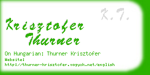 krisztofer thurner business card